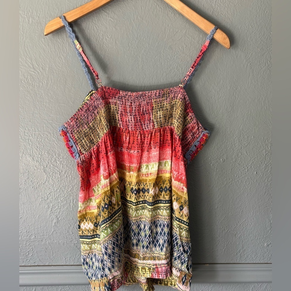 Lulumari Crochet Tank Top Cotton Adjustable Strap Vintage Inspired Size M - Picture 7 of 13